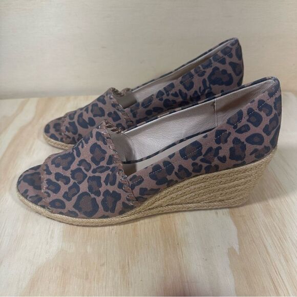 Jack Rogers Palmer Wedge Leopard Espadrille Sandals Women’s Size 8.5 - Picture 1 of 7